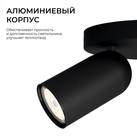 Спот Pongee plate/spiral black Philips 915005531301