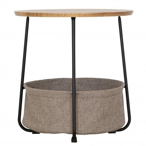 Стол журнальный Саут 11Д дуб вотан/черный Mebelik 009859