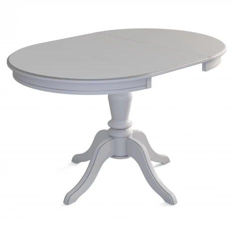 Стол обеденный Линне белый/серебро 90/130*90 Mebelik 009915