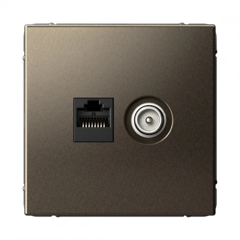 Розетка ТВ + Ethernet RJ-45 (мокко) Systeme Electric GAL000689