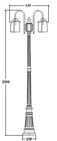 Наземный фонарь IP44 Oasis Light FRANKFURT I 27369ACl 10 Bl