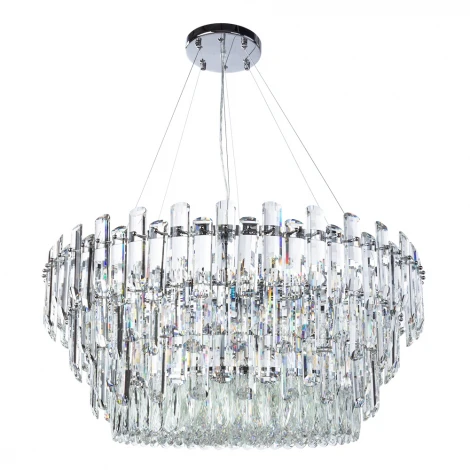 Подвесная люстра каскадная Divinare Bellatrix 3510/02 SP-18 (220V, хрусталь, на тросе)