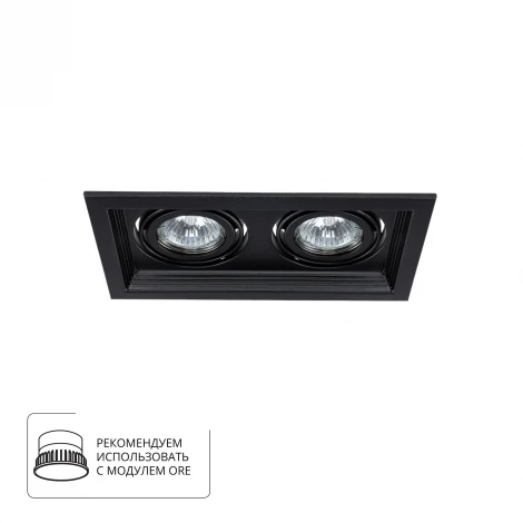 Встраиваемый точечный светильник Arte Lamp Canis A6661PL-2BK (220V)