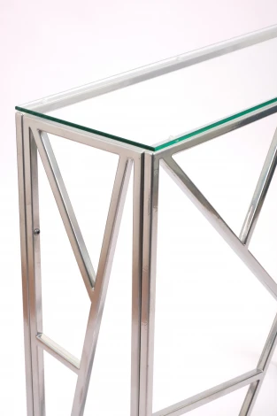 Консольный стол AllConsoles 1054-CS clear серебряный