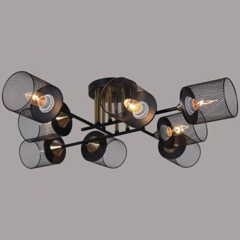 Подвесная люстра на штанге Reluce 38460-0.3-08 BK+COPPER