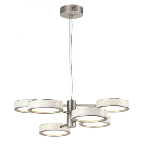 Подвесна люстра светодиодная Odeon Light Riviera 5451/99L белый/никель/металл/керамика/акрил LED 99W 2000К/3000K/4000K