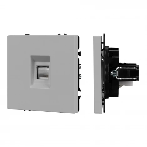 Механизм телефонной розетки SCT-NOBE-MTL1-SFPL-IS (RJ-11, 4C) (Arlight, Никель) 061893