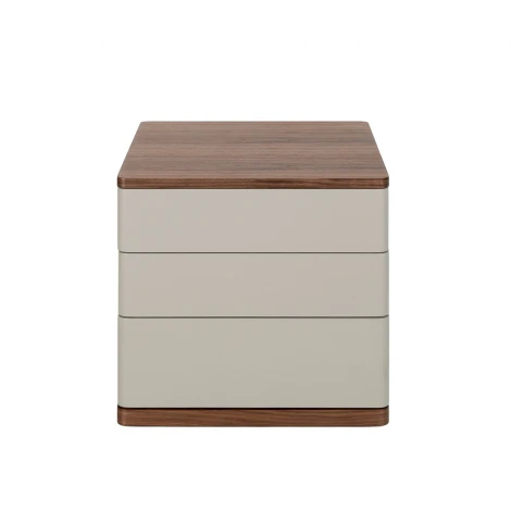 Прикроватная тумбочка 7166/MB2320NS из серого лака и шпона ореха Angel Cerda 194604