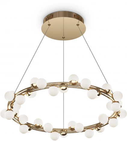 Подвесной светильник Maytoni Tessara MOD081PL-L50G3K (LED, 220V, на тросе, шарики, кольцо)