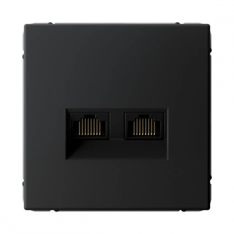 Розетка Ethernet RJ-45 двойная (карбон) Systeme Electric GAL001085