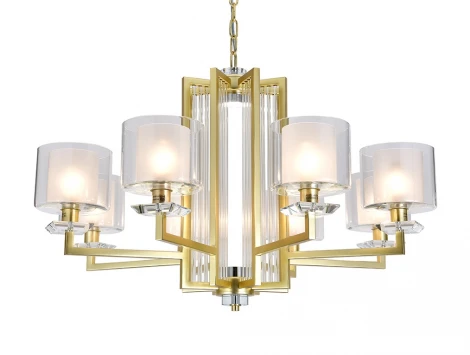Подвесная люстра Newport Александра 4408+1/C mat.gold
