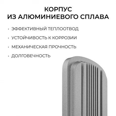 Уличный консольный светильник светодиодный 50Вт 5000лм 5000К IP66 КСС "Ш" серый OGM O29-01