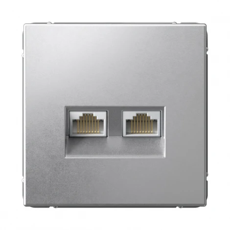 Розетка Ethernet RJ-45 двойная (алюминий) Systeme Electric GAL000385