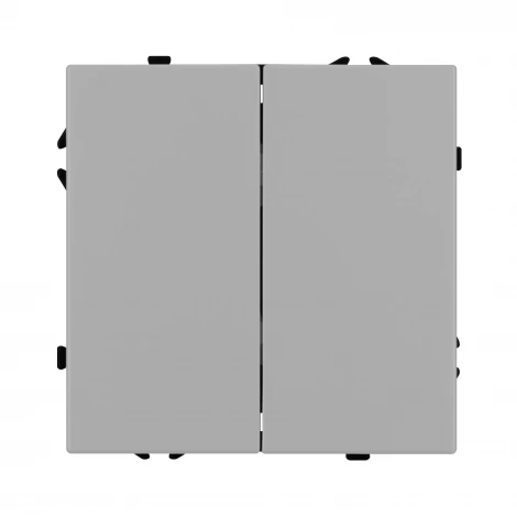 Механизм выключателя двухклавишный проходной SWT-NOBE-MKP2-SFPL-IS (230V, 10A) (Arlight, Никель) 059423