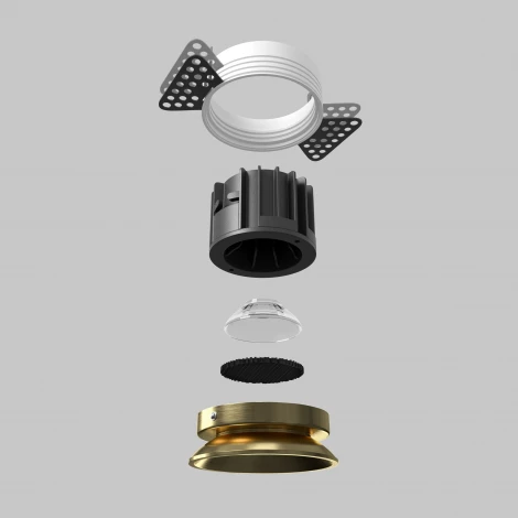 Встраиваемый светильник под гипсокартон Maytoni Round DL058-12W3K-TRS-BS (LED, 220V, круглые)