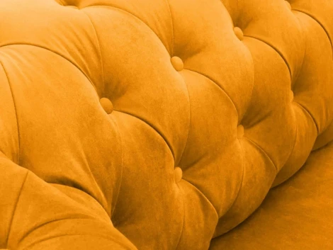 Диван Chesterfield ОГОГО (арт.344552), (Ткань/Желтый)
