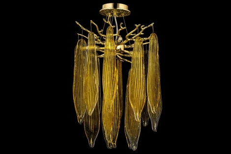 Подвесная люстра хрустальная Dio D`arte Tavenna Gold Tavenna H 1.5.32.124 G (220V, на тросе)