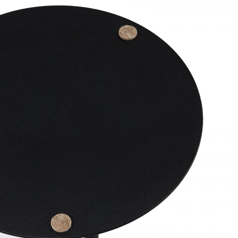 Стол приставной круглый МеталлАрт М015 белый мрамор/черный Mebelik 009506