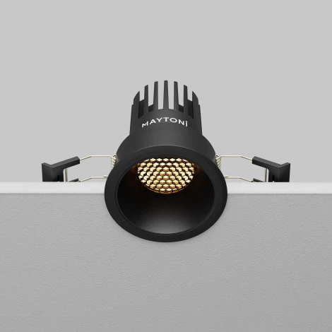 Встраиваемый светильник Maytoni Dip DL115-10W-2.7K-B (LED, 220V, круглые)