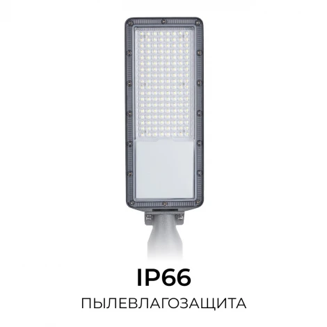 Уличный консольный светильник светодиодный с регулировкой наклона 100Вт 12000лм 5000К IP66 серый Apeyron 29-15