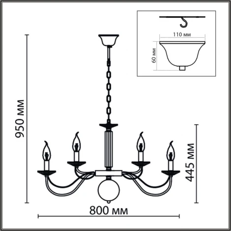 Подвесная люстра Lumion Incanto 8034/16 хром, металл/стекло Е14 16*40W 220V (на цепи, подсвечник, свеча)