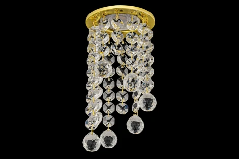 Встраиваемый светильник хрустальный Dio D'Arte Osimo Gold GU10.5.14.8.115 G (220V, круглые)