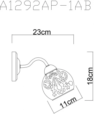 Бра Arte Lamp Martina A1292AP-1AB