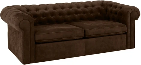 Диван Chesterfield ОГОГО (арт.329510), (Ткань/Коричневый)