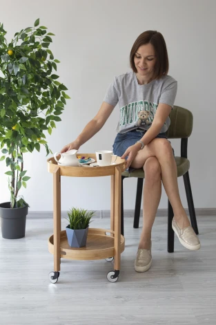 Сервировочный cтолик Sheffilton SHT-CT63 Прозрачный лак 4030070401