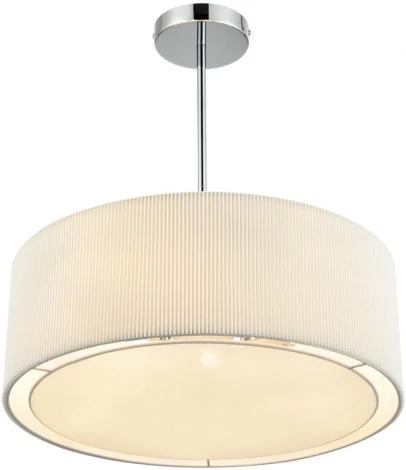 Потолочная люстра на штанге Lumion Zigrisa 8110/5 хром/белый, металл/текстиль E14 5*40W 220V (круглые)