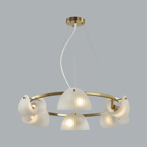Подвесной светильник Lumion Fioro 6571/6 медный/белый/металл/стекло E14 6*60W 220V (на тросе)