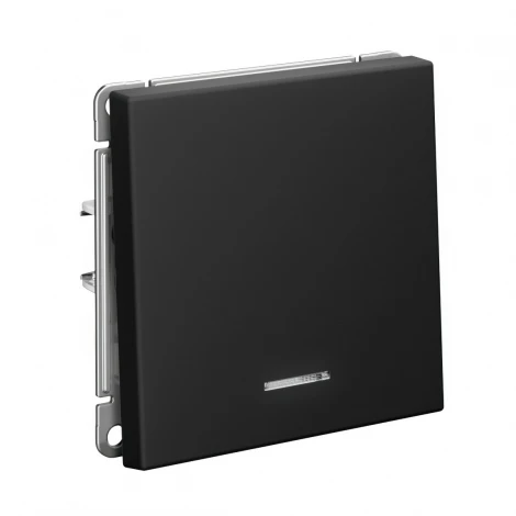 Выключатель одноклавишный с подсветкой (карбон) Systeme Electric GAL001016