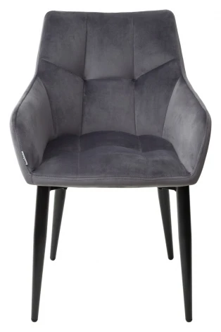 Стул M-City HECTOR BLUVEL-14 GREY, велюр/ черный каркас