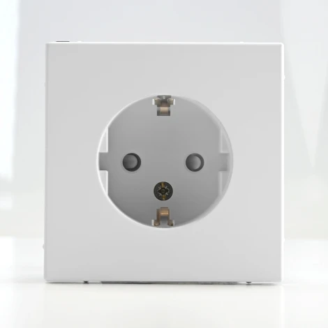 Розетка с заземлением и шторками (лотос) Systeme Electric GAL001345