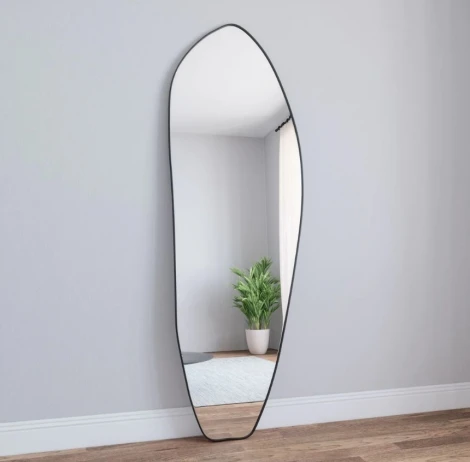 Organic XL Black Зеркало в полный рост в раме с подсветкой Art-Zerkalo SM125LBL 13954