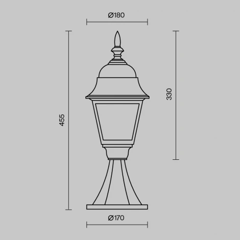 Наземный фонарь Maytoni Abbey Road O004FL-01B (220V, IP44)