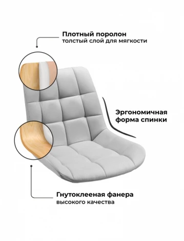 Обеденный стул Notta Челси Стронг (Металл, Велюр/Черный) арт.598146