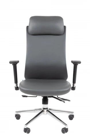 Офисное кресло Chairman 500LUX Россия экокожа cерый 7184505
