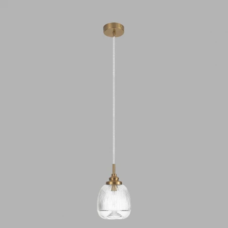 Подвесной светильник Lumion Dea 8439/1A латунь/прозрачный металл/стекло E14 1*40W 220V