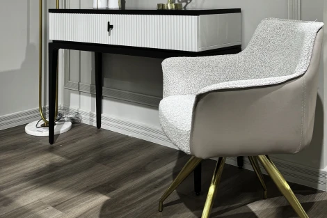 30C-12870 Стул обеденный поворотный букле, экокожа 56*63*79см Garda Decor