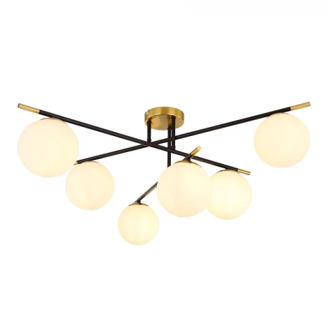 Потолочная люстра на штанге Arte Lamp Alcor A2224PL-6BK