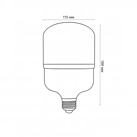 Лампочка светодиодная цилиндр белая E27 40W 4000K Volpe LED-M80-40W/NW/E27/FR/S