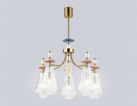 Потолочная люстра на штанге на штанге с керамикой Ambrella Ceramo Modern LH53183