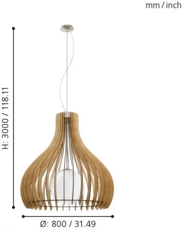 Подвесной светильник Eglo Tindori 96216