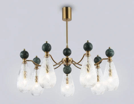 Потолочная люстра на штанге с мрамором Ambrella Ceramo Modern LH53293