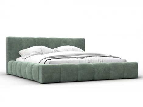 Кровать двуспальная Лига-138 (180) (Зеленый/ДСП,Металл,ЛДСП,Велюр) Лига Диванов 138099