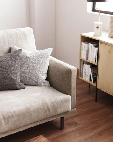Диван La Forma (ex Julia Grup) Galene (Бежевый/ Переработанное волокно,Пена,Металл,МДФ,Дерево,Железо,Сосна) 111189