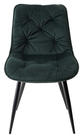 Обеденный стул M-City MONACO UF910-14 DARK GREEN, велюр/черный каркас