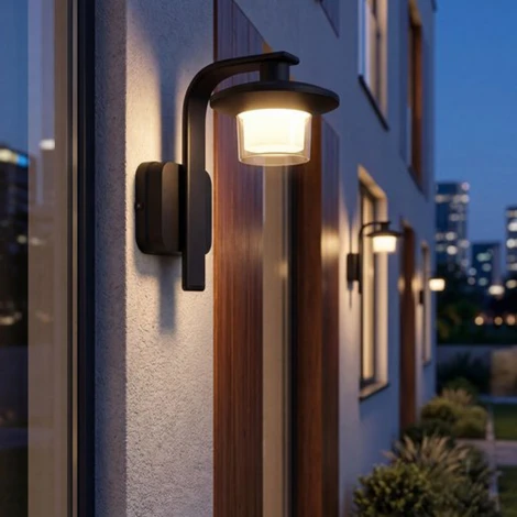 Настенный фонарь уличный светодиодный Reluce 08334-9.2-001JH LED12W BK RLOS