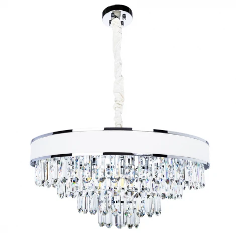 Подвесная люстра Arte Lamp Diadem A1002LM-8CC (220V, хрусталь, на цепи, круглые)